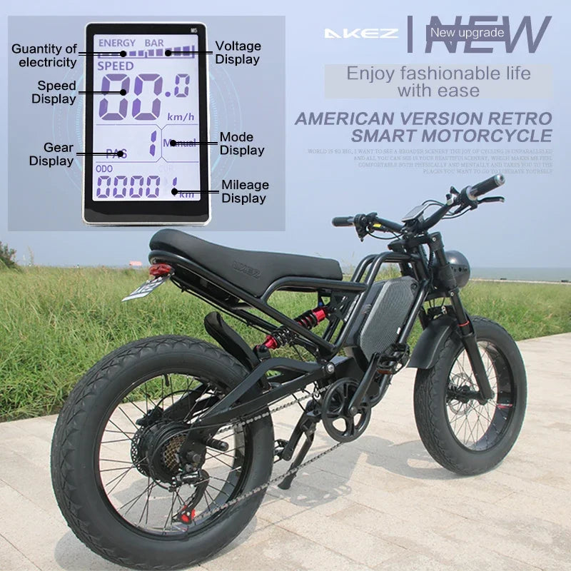 USA Stock Ebikes Full Suspension 1500W 48V 18AH Removable Battery Fat Tire Electric Bicycle Hydraulic Brake Adults Electric Bike