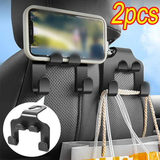 1/2pcs Multifunctional Car Seat Back Hook Double Head