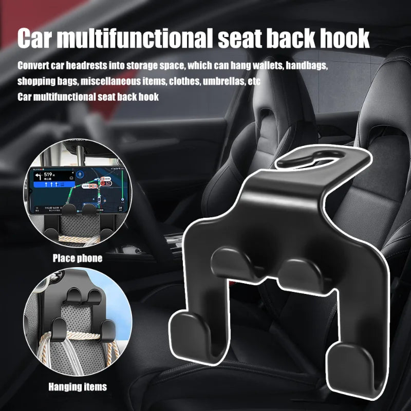 1/2pcs Multifunctional Car Seat Back Hook Double Head